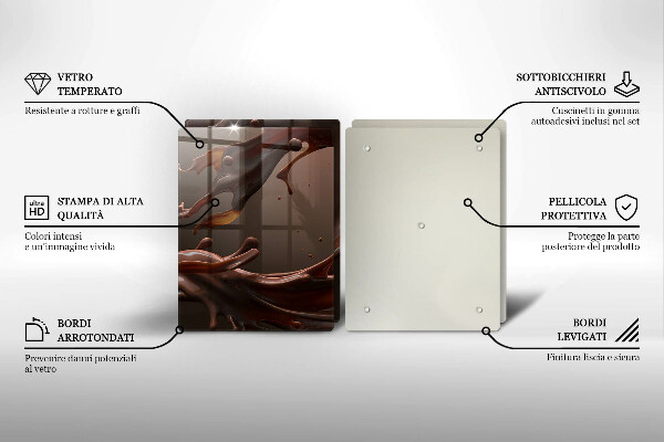 Sklo za varnou desku Tekutá čokoláda