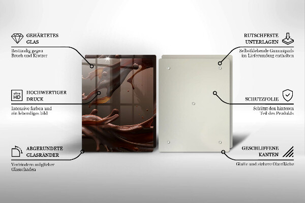 Sklo za varnou desku Tekutá čokoláda