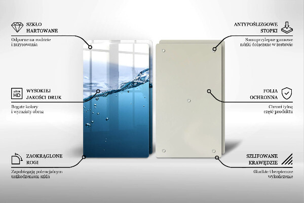 Sklo za varnou desku Modrá voda