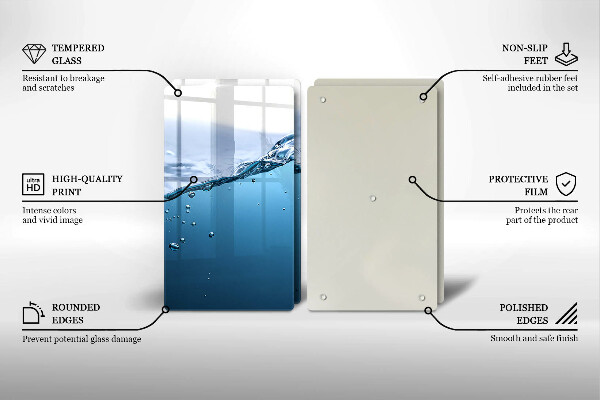 Sklo za varnou desku Modrá voda