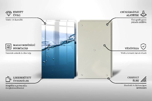 Sklo za varnou desku Modrá voda