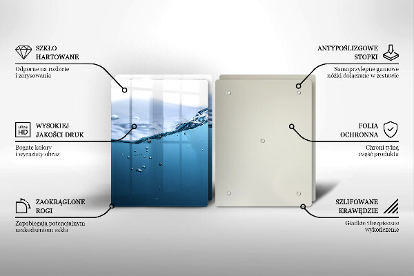 Sklo za varnou desku Modrá voda