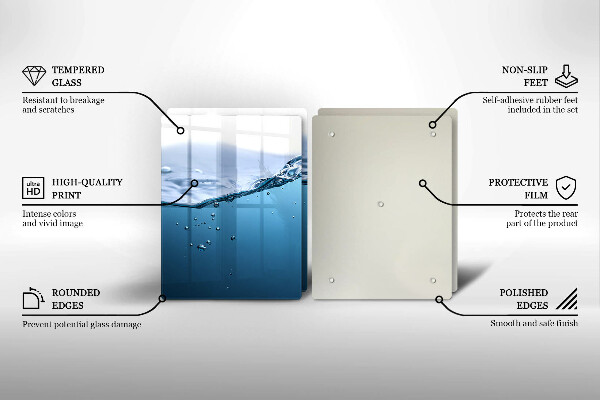 Sklo za varnou desku Modrá voda