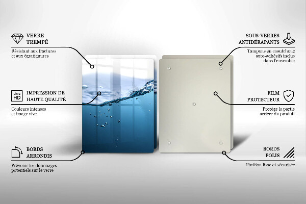 Sklo za varnou desku Modrá voda