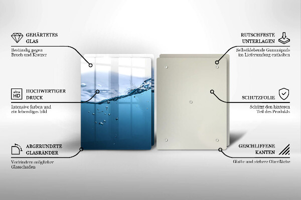 Sklo za varnou desku Modrá voda