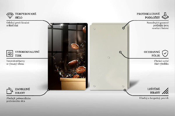 Deska za sporák Horká kávová zrna