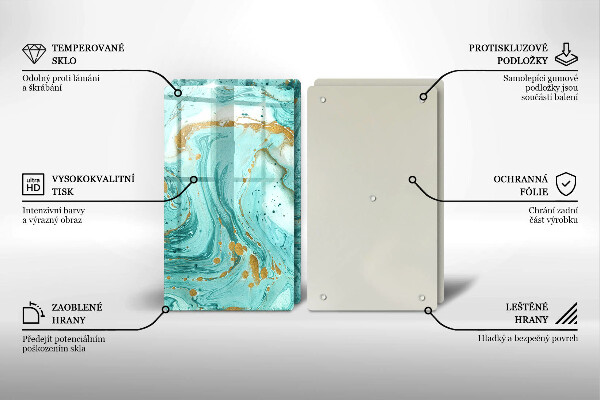 Sklo za varnou desku Modrá abstrakce