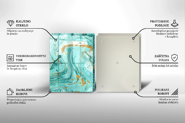 Sklo za varnou desku Modrá abstrakce