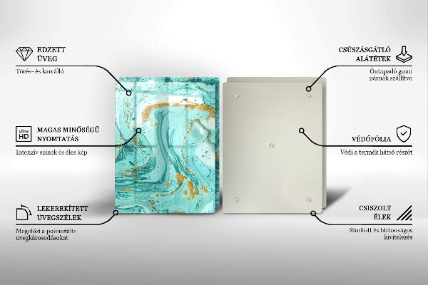 Sklo za varnou desku Modrá abstrakce