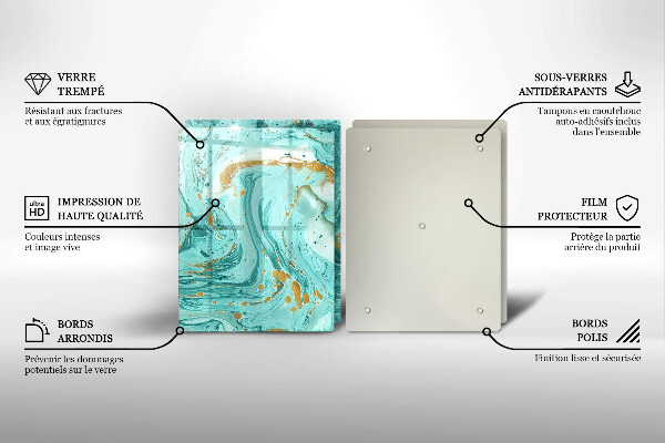 Sklo za varnou desku Modrá abstrakce