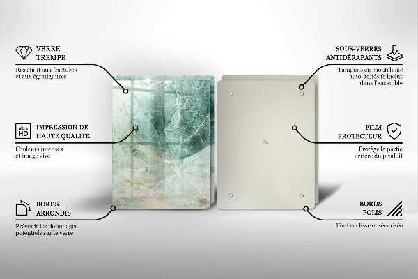 Skleněná deska za sporák Kamenná struktura