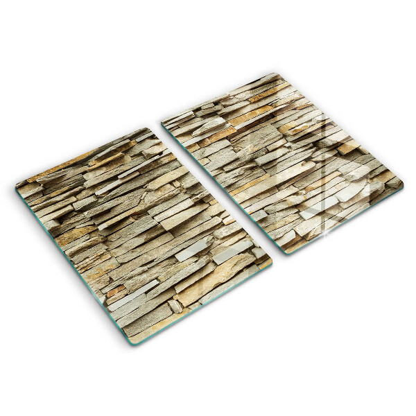 Skleněná deska za sporák Dekorativní kameny