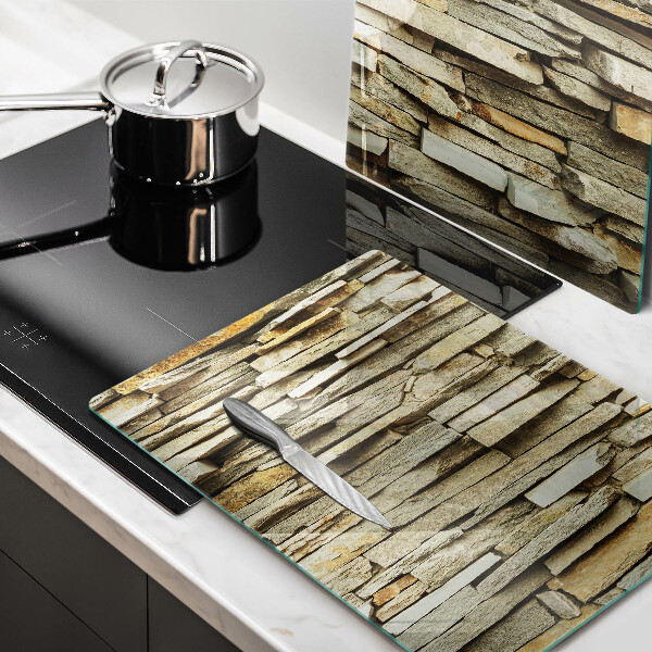 Skleněná deska za sporák Dekorativní kameny