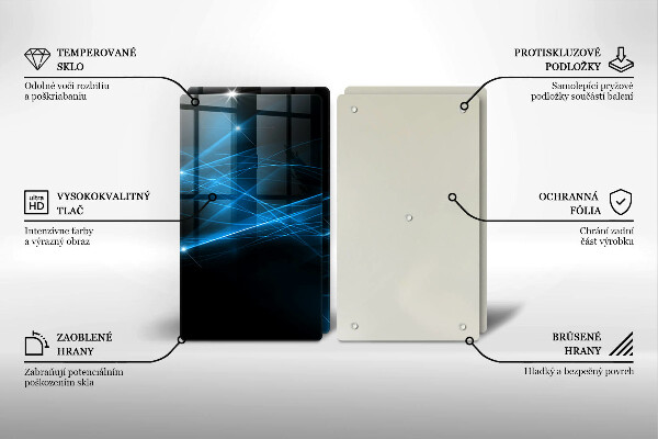 Skleněná deska za sporák Abstraktní modrý kouř