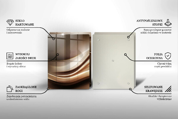 Skleněná deska za sporák Abstrakce jemné linie