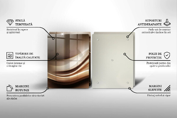 Skleněná deska za sporák Abstrakce jemné linie