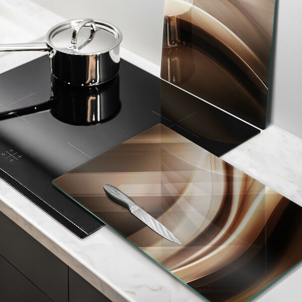 Skleněná deska za sporák Abstrakce jemné linie