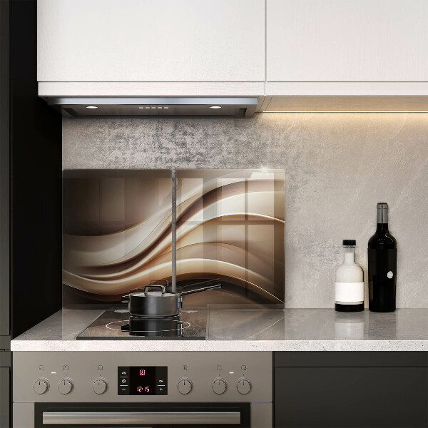 Skleněná deska za sporák Abstrakce jemné linie