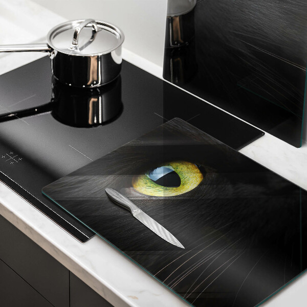 Skleněná deska za sporák Zvířecí kočičí oči