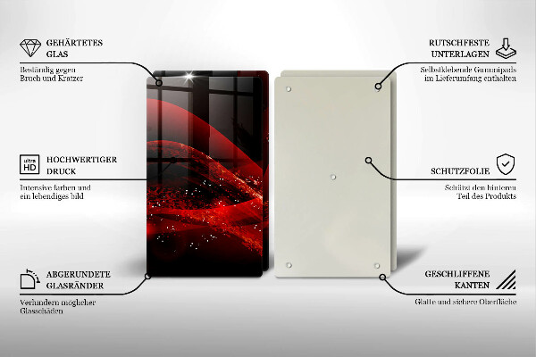 Skleněná deska za sporák Moderní abstrakce