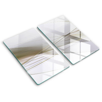 Skleněná deska za sporák Abstraktní linie designu