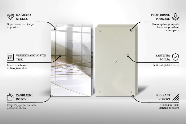 Skleněná deska za sporák Abstraktní linie designu