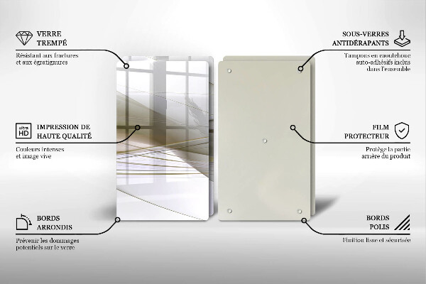 Skleněná deska za sporák Abstraktní linie designu