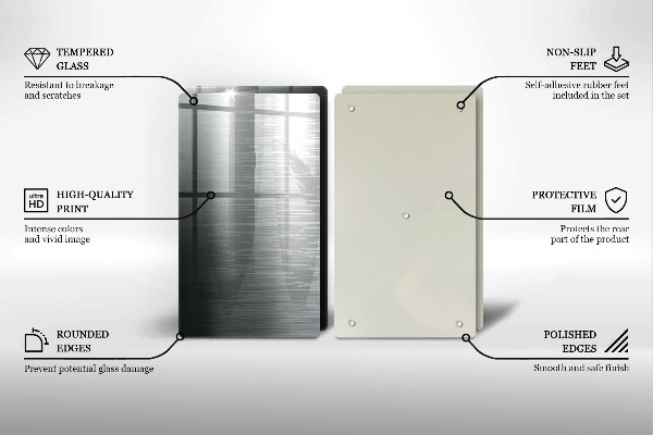 Skleněná deska za sporák Kovová textura