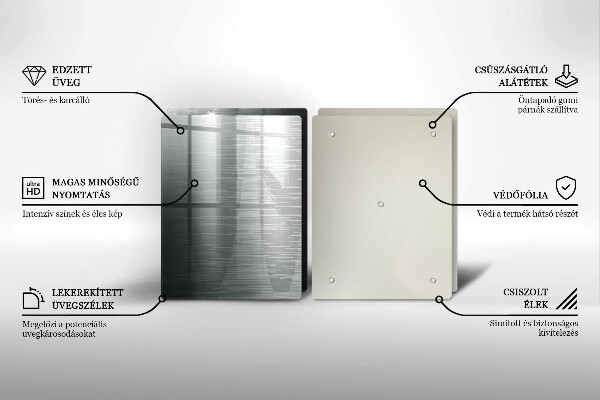 Skleněná deska za sporák Kovová textura