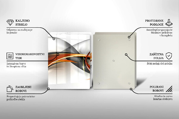Skleněná deska za sporák Moderní tvary