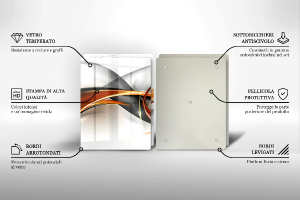 Skleněná deska za sporák Moderní tvary