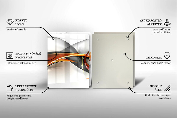 Skleněná deska za sporák Moderní tvary