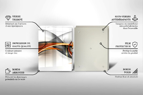 Skleněná deska za sporák Moderní tvary