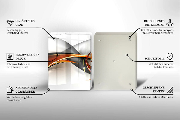 Skleněná deska za sporák Moderní tvary