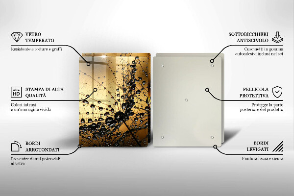 Skleněná deska za sporák Rosa a pampelišky