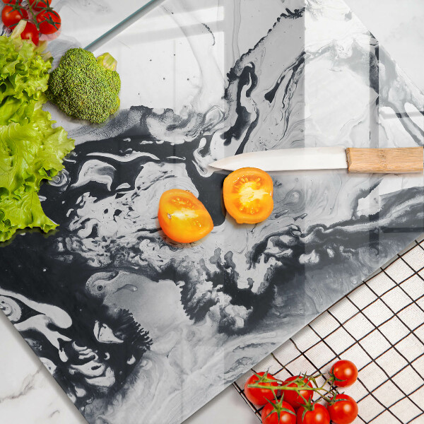 Skleněná deska za sporák Inkoustová abstrakce