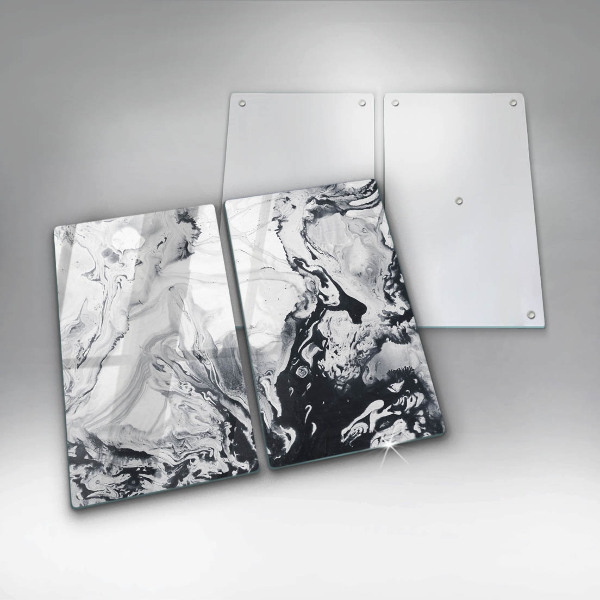 Skleněná deska za sporák Inkoustová abstrakce