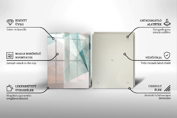 Skleněná deska za sporák Ostrá abstrakce