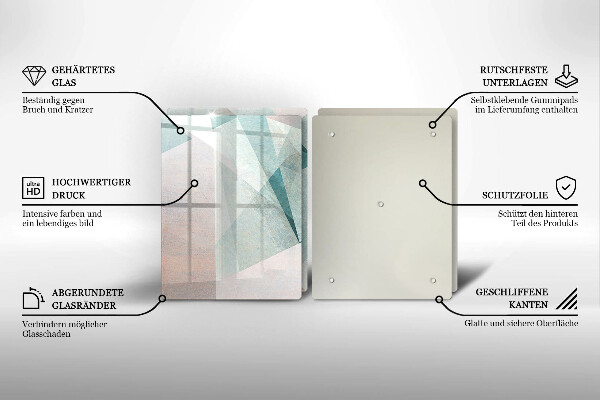 Skleněná deska za sporák Ostrá abstrakce