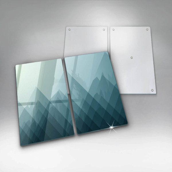 Skleněná deska za sporák Abstraktní hory