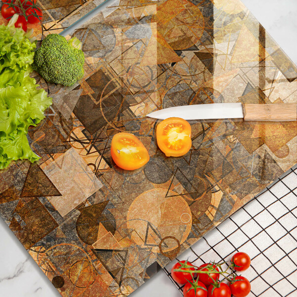 Skleněná deska za sporák Vzor bezešvé geometrických obrazců