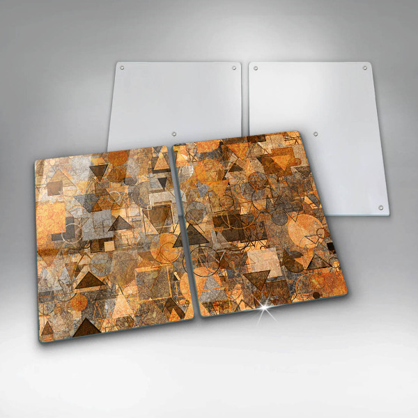 Skleněná deska za sporák Vzor bezešvé geometrických obrazců