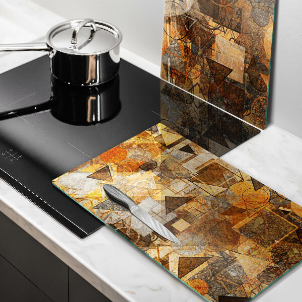 Skleněná deska za sporák Vzor bezešvé geometrických obrazců
