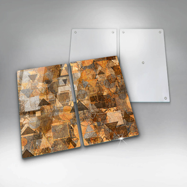 Skleněná deska za sporák Vzor bezešvé geometrických obrazců