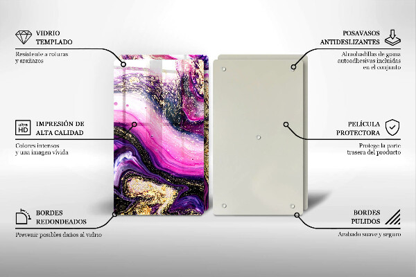 Deska za sporák Abstraktní design zlaté