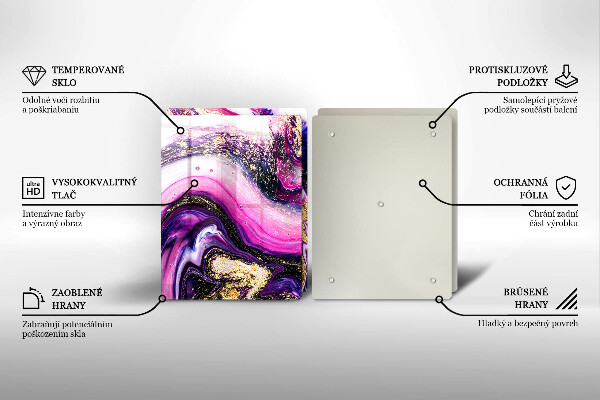 Deska za sporák Abstraktní design zlaté