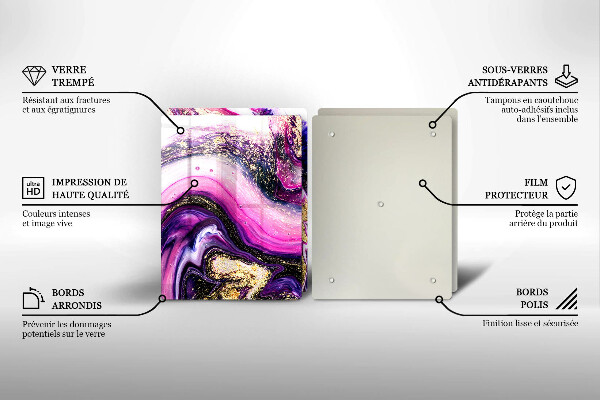 Deska za sporák Abstraktní design zlaté