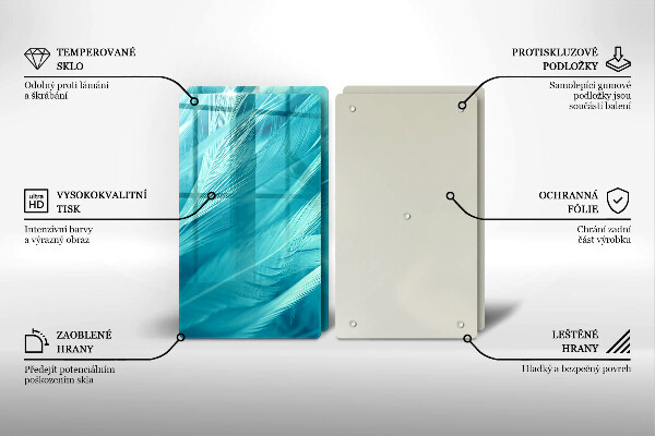 Sklo za varnou desku Jemné peří