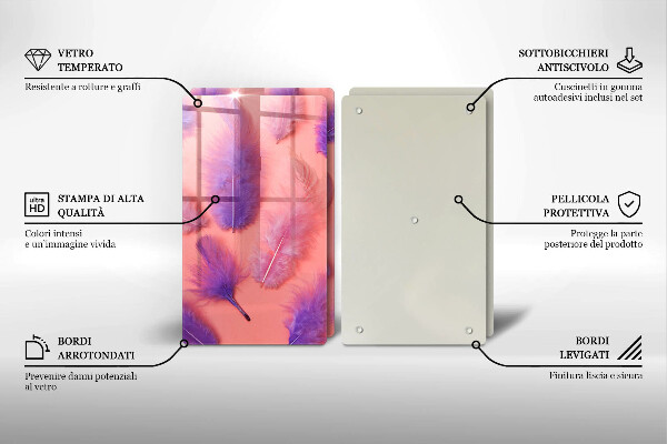 Sklo za varnou desku Nadýchané peří