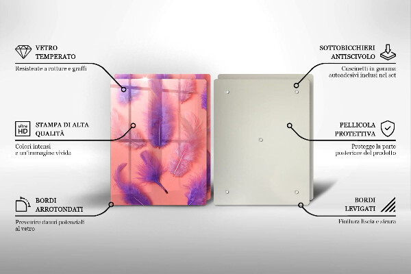 Sklo za varnou desku Nadýchané peří